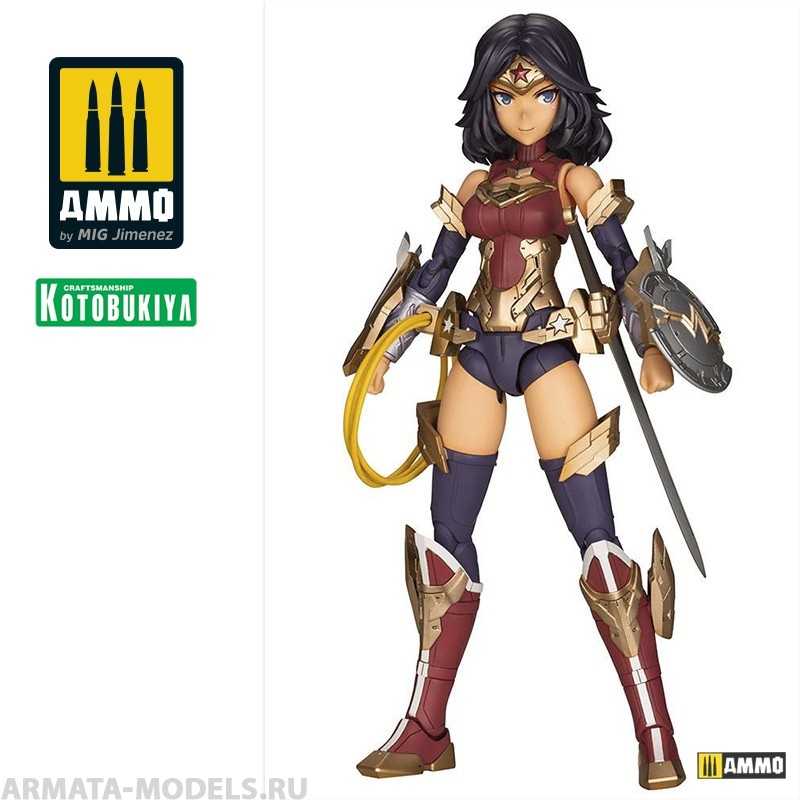 KTOCG004 Сборная модель DC Comics Cross Frame Girl Plastic Model Kit Wonder Woman Fumikane Shimada Ver. KOTOBUKIYA