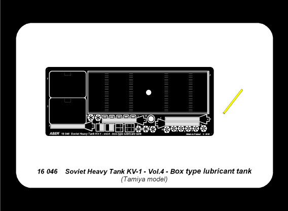ABR-16-046  Дополнения для  Russian Heavy Tank KV-1 vol 4-Box type lubricant tank для Tamiya 1/16
