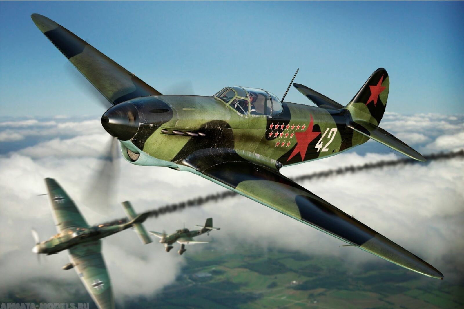 BRP72038 Самолет Yakovlev YAK-1B Brengun