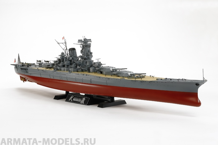78031 Линкор Musashi, c новыми пушками, радарами и другими надстройками. Tamiya
