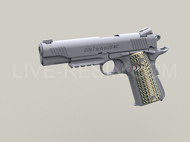 LRE35260 Пистолет Colt M45A1 M1070CQBP MARSOC .45. Включает варианты со сдвинутым затвором и взведённым курком.