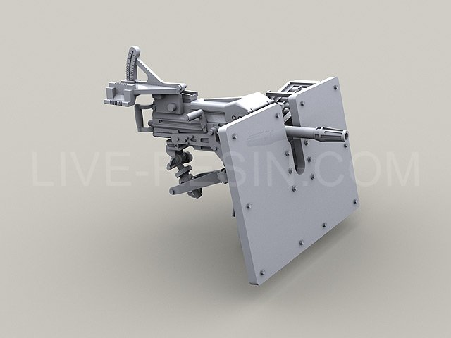 LRE35077 Автоматический гранатомёт MK19-3 40mm Grenade Machine Gun на лафете MK93 с  бронированным щитом S.A.G. (Save-A-Gunner)