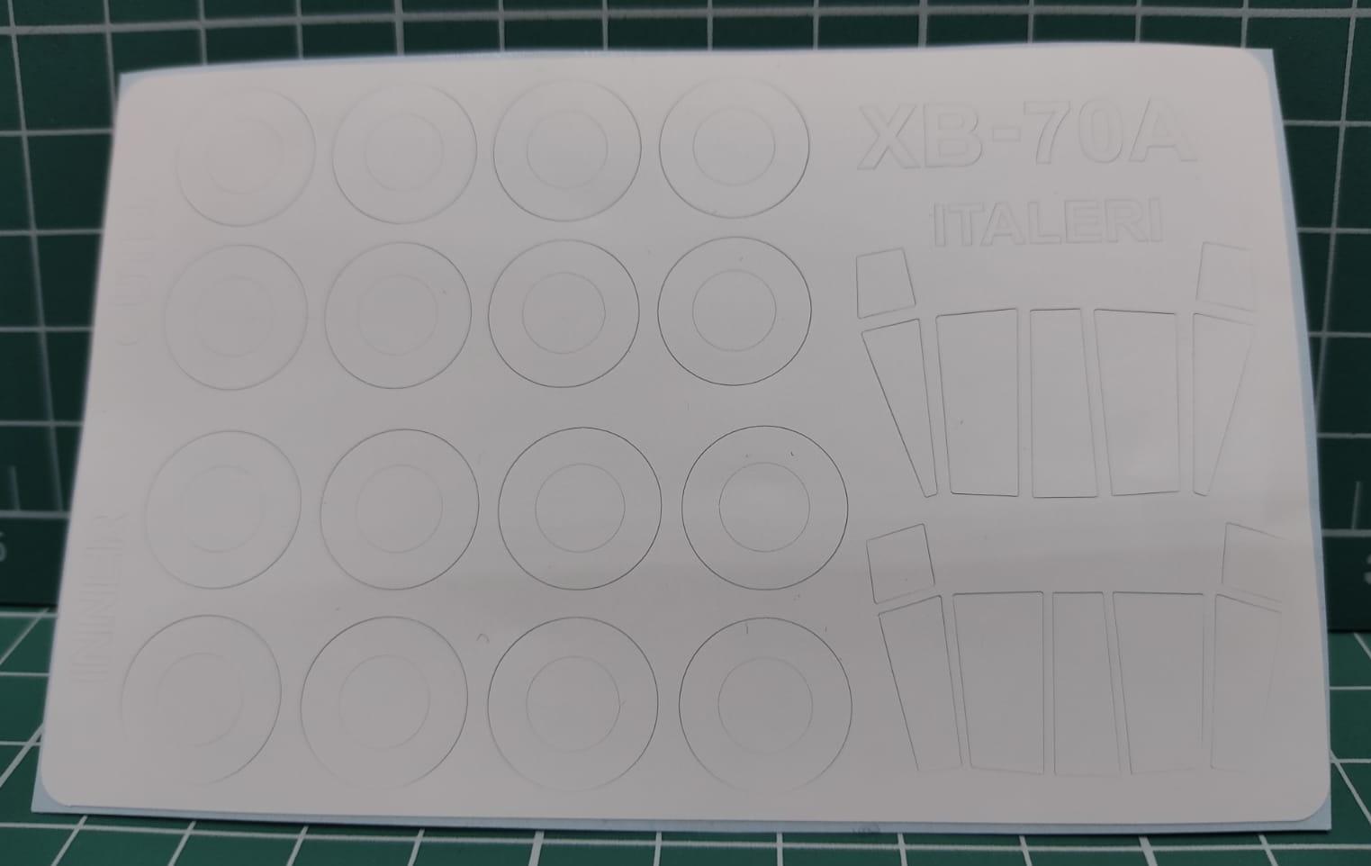 72962-1KV Окрасочная маска XB-70 Valkyrie (ITALERI #1282 / AMT ERTL #8907) - Двусторонние маски + маски на диски и колеса