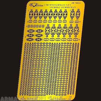 FH700114 Фототравление WWII German Naval Anchor&Anchor Chain