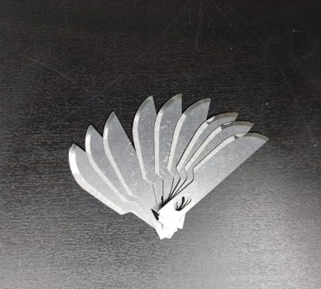 T-006RPG Набор изогнутых лезвий для ножа (10 шт) Curved blade X10 piece set