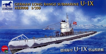 NB-5008 Подводная лодка German long range submarine U-IX  (Bronco Models) 1/350