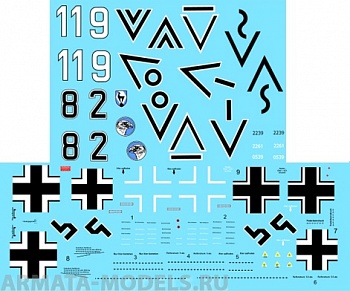 72051CD Декаль Fw-190 A3 Jg 51 part II 1/72