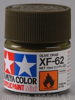 81762T XF-62 Olive Drab - краска акриловая 10 мл.