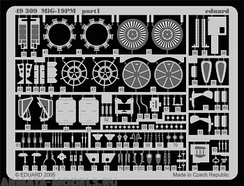 49309 Фототравление для MiG-19 PM  (Экст-р+цвет. интерьер) для модели Trumpeter