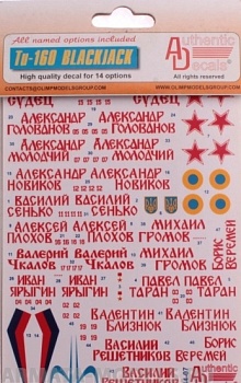 AD14407 Декаль на Ту-160 Black Jack