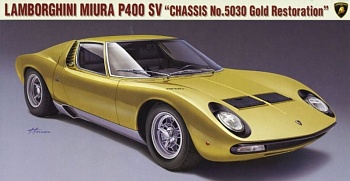 20319 Автомобиль LAMBORGHINI MIURA P400 SV CHASSIS No.5030 Gold Restoration (HASEGAWA) 1/24