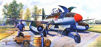 02261 Самолёт Ме. 262 А-1а с прозрачными элементами 