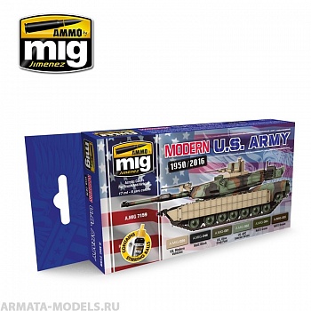 AMIG7159 Ammo Mig Набор акриловых красок  MODERN USA ARMY COLORS
